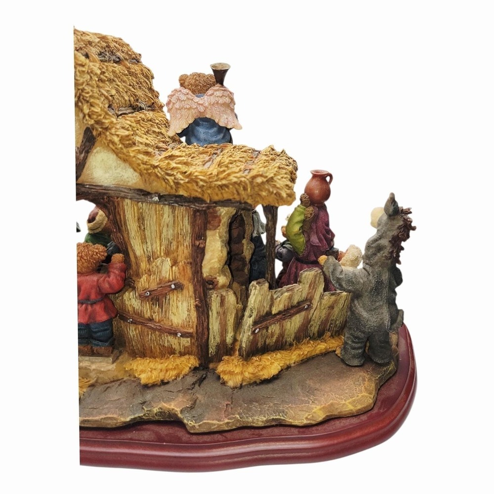 Boyds Bears Nativity Pageant Lighted Christmas Scene Resin Display Working - Picture 12 of 16